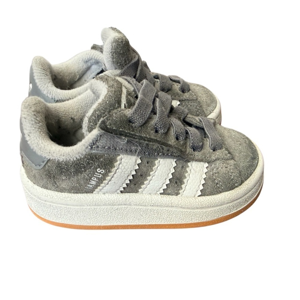 Adidas Originals Campus 00s Comfort Closure Kids Gray Sneakers-Size 5